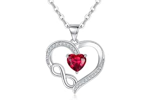 Infinity Halsband 925 Sterling Silver Halsband Love Heart Hänge Smycken Födelsedagspresenter till henne