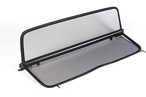 Déflecteur de vent pliable avec fermeture rapide - noir pour Renault Megane 2 CC MK2 2004-2008 | Filet Anti-Remous Coupe | Déflecteur d'air