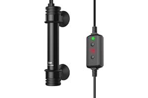 NICREW Fish Tank Heater, Submersible Aquarium Heater with External Temperature Controller, for Fish Tanks up to 30 Liters, 50W