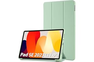 Simpeak Funda Compatible con Xiaomi Redmi Pad SE 11.0 Pulgadas, Carcasa Case Multi-ángulo Cubierta Folio con el Soporte/Reposo Automático de Despertador, Verde