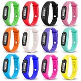 Altsommer Digitale LCD Sportuhr mit Schrittzähler;Distanz- und Kalorienberechnung, Uhr mit Wasserdicht Silikonarmband Uhr,Kinder Frauen Herren Watch für Kinder Guten Geschenken (Rosa)