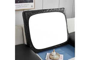 BXFUL Sofa Sitzkissenbezüge wasserdichte Leder Sofakissenbezüge Sofa Kissenbezüge Stretch Rückenlehnen Kissenbezug Couch Sofa Sitzbezug (Übergroßer 2-Sitzer,Schwarz)