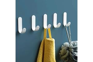 QMAHA 12 Stück Klebehaken Selbstklebende Wandhaken Edelstahl Handtuchhaken Ohne Bohren Garderobe Haken Selbstklebend Hacken zum Selbst Kleben Handtuchhalter Hacken für Bad und Küche