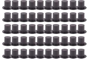 Tomaibaby 100Pcs Weihnachten Mini Schwarze Zylinder Hüte Mini Schneemann Hüte Santa Hüte Kappen Weihnachten DIY Handwerk Ornament Größe S (Schwarz)