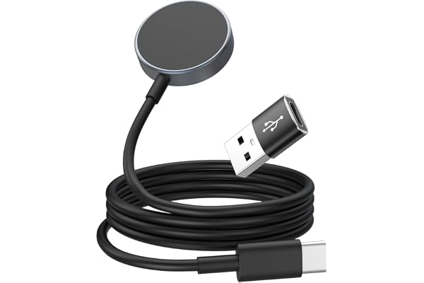 Astorgos USB-C USB-A Magnetic Charger Compatible with Samsung Galaxy Watch | Compatible with Galaxy Watch Ultra 8 7 6 5 4 3 FE Active 2/1. Magnetic Charging Cable, Dock Stand Design, 1pack