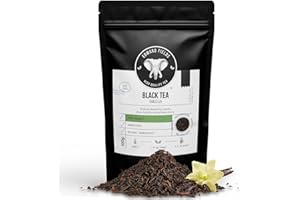 EDWARD FIELDS HIGH QUALITY TEA Edward Fields Tea ® - Té Negro Assam orgánico a granel con Vainilla. Té Negro bio recolectado a mano con ingredientes naturales y ecológicos, 100 gramos, India.