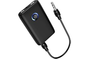 Ankilo Bluetooth Adapter Audio, nadajnik Bluetooth 2 w 1, odbiornik nadajnika 5.3, gniazdo AUX 3,5 mm do słuchawek, głośników, samochodu, telewizora, ładowanie Type-C