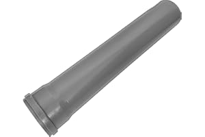 KACZMAREK HT-Rohr DN 50 500 mm mit Dichtung Abwasserrohr Abflussrohr Grau PP Kunststoff | Abflußrohrsystem DN 50x500mm Ablauf | Kanalrohrsystem | komplettes HT-System