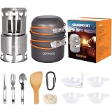 Ensemble de cuisine en acier inoxydable pour camping avec poêle à bois portable et abris de tente - Chine Ustensiles de cuisine de camping et batterie de cuisine extérieure prix