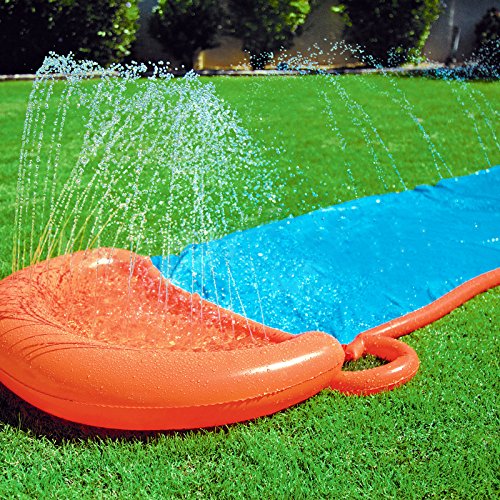 Wasserrutsche Water Slide 549 cm Länge Single oder Double mit Wassersprayer Badespass Rutsche Gartenrutsche Sommer - 3