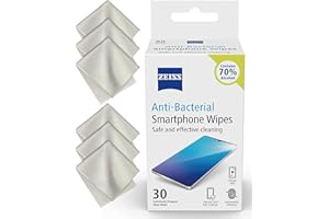 OESMO ZEISS Screen Cleaner Wipes Bundle - Includes Anti-Bacterial Phone Wipes & 6 Microfibre Cloths for Laptop, Tablet & Camera Lens Cleaning