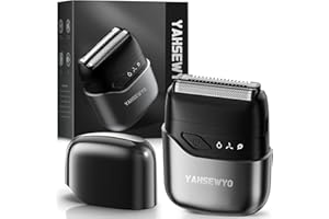 YAHSEWYO Foil Shaver,Electric Razor for Men,Mini Shavers for Men Waterproof,Mens Electric Shavers Cordless Rechargeable,Double Floating Blade for Close Shaving,Travel Razors Trimmer Wet & Dry 90min Runtime