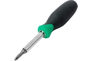 Amazon Basics 6-In-1 Multi-Bit Screwdriver/Nut Driver, Multicolor (Silver, Northern Glow, Grey)(Previously Denali brand)
