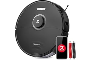 Roborock S8 Robot Vacuum Cleaner with Dual Brush & 6000Pa Suction& 3D Structured Light Obstacle Avoidance Robot Vacuum Compatible with Alexa for Pet Hair（Upgrade of Roborock S7)(Black)
