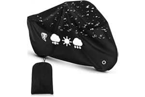 lompyeu Motorrad Abdeckplane, Motorradplane mit Schlossloch，Motorradgarage Wasserdicht Wasserdicht UV-Schutz für Moped Roller Motoroller Motor Enduro/Straßen, Zubehör für Motorrad 245x105x125cm