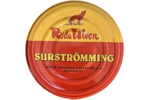 SOULGOODS Surströmming Röda Ulven Fisch | 1x HERING | Dose Stinkefisch Surstroemming schwedischer | Geschenke für Männer | Gammelfisch fermentierter Hering Norwegen Stinkfisch Spezialitäten