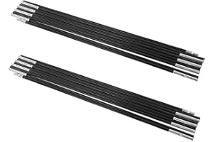 DONKIVVY Lot de 2 piquets de tente de camping en fibre de verre, barres de tente, arceaux de tente, piquets d'auvent, kit de cadre de support (340)