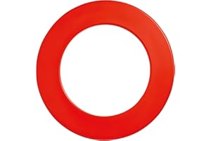 ‎KARELLA Karella einteiliger Dartboard Surround PU, Auffangring für alle Dartscheiben, schwarz, rot, Dart Umrandung, Catchring, Backboard für Steeldart, Wandschutz, rundes Auffangfeld für Dartpfeile