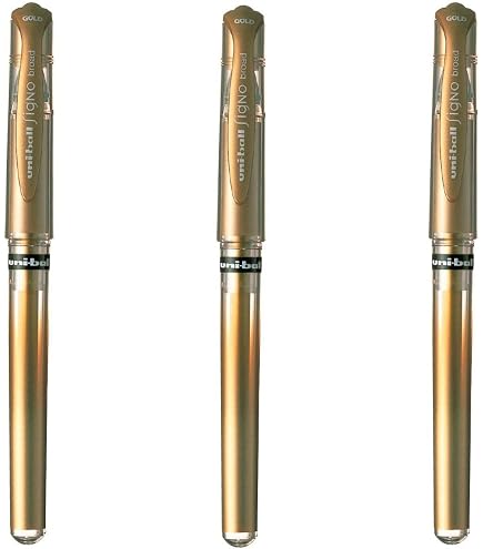 uni-ball 146810 - Signo UM-153 penna roller in gel, larga, 1,0 mm, oro, 1 pezzo