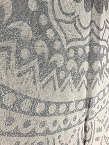 Glittering Silver ombre mandala tapestry by raajsee, bohemian tapestry,Psychedelic Wall Hanging Elephant Tapestry, hippy hippie tapestry size 140*220 cms - 3