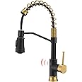 GIMILI Black Gold Smart Touchless Kitchen Sink Faucet with Pull Down Sprayer, Motion Sensor Activated Hands-Free Single Handle Kitchen Faucet