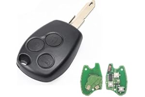 Heart Horse Carcasa Mando Llave del Coche 3 Botones con Chip PCF7946 para Re-Nault Trafic Clio Modus Vivaro Movano Primastar