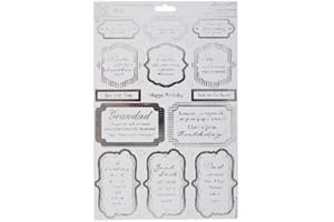 Anita's A4 Die-Cut Sentiments Foil Male, Self-Adhesive, Silver Embellishments Decor For Crafts, Card, Scrapbooking, Paper Crafts, Prepared So You Do Not Have The Hassle Of Die Cutting Yourself,
