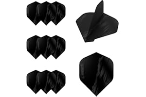 RUTHLESS Dart Flights | Premium 100 Micron Standard Number 2 Shape Rip Torn Design, Red, White, Blue, Black, Multiple Pack Sizes