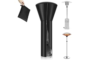 Peysaitr Cover for Patio Heater, Protective Cover for Patio Heater 420D Oxford Fabric Waterproof Windproof UV Resistant for Freestanding Patio Heater, 226 x 85 x 48 cm (black)