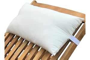 LANCASHIRE TEXTILES LIMITED MANUFACTURERS OF QUILTS, PILLOWS AND HOMEWARES Lancashire Textiles Sun Lounger Head Pillow (Cream, 50cm x 25cm, Pack of 1) - Lightweight Design with Elastic Strap, Machine Washable Fabric - Cushion for Pool, Beach, and Patio Loungers