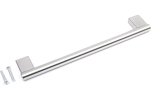 Bsm marketing Maniglia per armadi da cucina, credenze, porte, design a forma di toppa, con finitura in acciaio inossidabile spazzolato, con profilo a forma di serratura, spazzolato