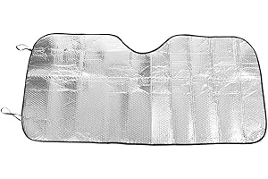 HEADERBS Car Screen Window Shade, Universal Large Silver Auto Windschutzscheibe Windschutzscheibe Sonnenschutz Wärmereflektierendes Windschutzscheibenvisier