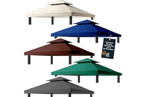 ‎FREIGARTEN.DE freigarten.de - Ersatzdach für Pavillon 3x3m wasserabweisend Material Panama PCV Soft 370g/m² extra stark Modell 1