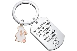 GENERIC Friendship Jewelry Rabbit Keychain To My Best Friend Gift Pet Rabbit Lover Jewelry Bunny Themed Gift Best Friends Jewelry