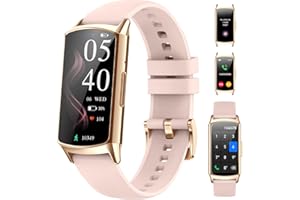 ELEJAFE Smartwatch Donna,IP68 Impermeabil Orologio Smartwatch Uomo Donna Effettua Risposta Chiamate 114+ Modalità Sportive Smartwatch Contapassi Sonno Cardiofrequenzimetro Android/iOS Regalo di Natale