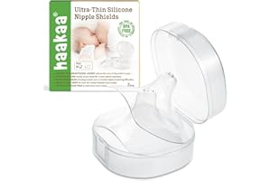 Haakaa Nippleshield silikonowa ochrona sutków do karmienia piersią, z torbą do noszenia, bardzo cienka, super miękka, 18 mm, 2 sztuki