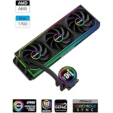 Hexcore 360 Intel/Amd Destekli Isı Dereceli Fan Argb Sıvı Soğutma Cpu Işlemci 360mm Sıvı Soğutma Sistemi