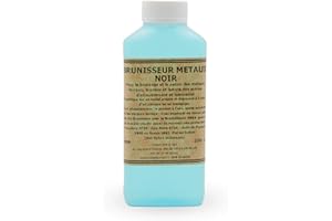 Comptoir d'Art - Brunisseur Métaux (0806) Noir Profond - Nécessite Neutralisant (0804) pour application sur Métaux Ferreux (250mL)
