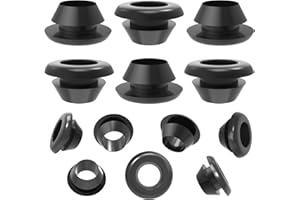 KGGZKG 40 Stück Gummitülle Kabeldurchführung Wasserdicht Gummi Kabeltülle Gummitüllen für Kabel Durchgangstüllen Kabeltüllen Gummistopfen ID 8MM Einbaudurchmesser 10MM zum Draht und Kabelschutz (Schwarz)