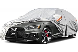 ‎KAYME Kayme Car Cover Waterproof Breathable for Audi A5 (2009-2025), 6 Layers Full Garage Car Cover for Rain Sun Dust Protection Scratched Car Cover with Reflective Strips