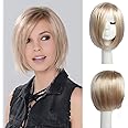 BESTUNG Short Bob Blonde Wigs for Women Full Wig Natural Ombre Blonde Synthetic Wigs Harajuku Style Hair for Cosplay Party with Free Wig Cap