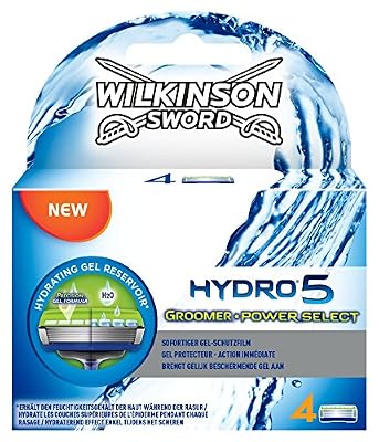 Wilkinson - Hydro 5 Groomer & Power - Lames de rasoir pour Homme - Pack de 4