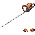 Yard Force 40V Cordless Hedge Trimmer with 60cm Cutting Length - Part of GR 40 Range with Lithium-Ion Battery and Charger - LH G60, orange