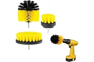 YUEMING 3 Pcs Drill Brush Scrubber Brushs, Electric Drill Cleaning Brush,All Purpose Cleaner Scrubbing Brushes for Cleaning Pool Tile,Auto,Kitchen, Bathroom(2/3.5/4 Inch)