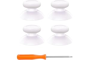 eXtremeRate Levette Analogiche per Xbox Series X/S Controller,Analogici Thumbstick Ricambio per Xbox One S X Elite V1 Joystick,4 Pezzi,Bianco