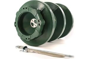 Martenbrown® Futtertrommel I Kirrtrommel I Sautrommel I Sauenkreisel für Schwarzwild I Kirrkegel I Saukegel I Kirrautomat I für Schwarzwildfütterung + Bodenanker