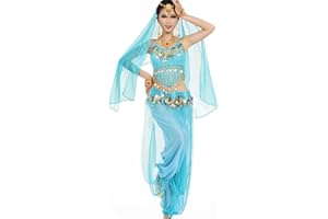 Astage Women Dance Wears Halter Top Harem Trousers Indian Earring Sets
