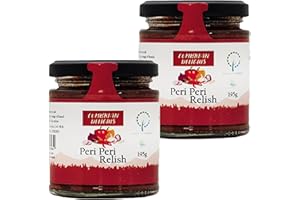Cumbrian Delights Peri Peri Relish Twin Pack, Includes Pepper, Chillies & Paprika, Handcrafted in the Lake District, No Flavourings & Additives, Gluten Free, Vegan 2 x 195g