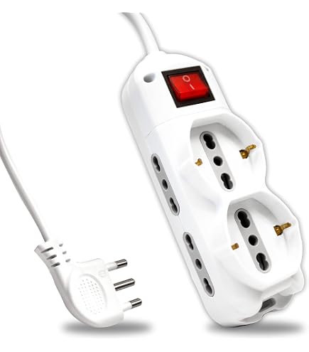 Ciabatta Multipresa Viko X-tendia 5 Prese, 16A 250V, Con Interruttore E Pulsante, Cavo 1,5 M, Bianco, VDE