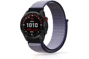 Niboow QuickFit 26mm Armband für Garmin Epix 2 Pro 51mm, Nylon Klettverschluss Uhrenarmbänder für Garmin Fenix 7X Pro Solar/Fenix 7X/6X GPS/6X Pro/6X Sapphire GPS/5X Sapphire/5X GPS - Violett